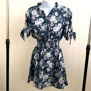 Blue and white flower dress
